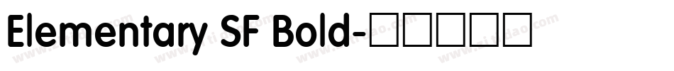 Elementary SF Bold字体转换